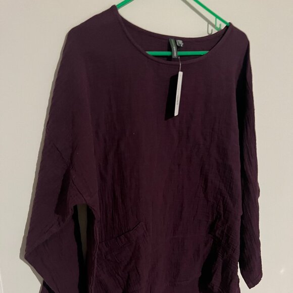 NWT Shannon Passero eggplant blouse xl - Picture 1 of 7